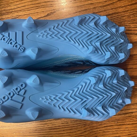 NEW Men\'s Size 13 14 Adidas Adizero 12.0 Poison Football Cleats Cyan Black